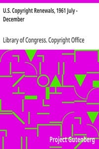 Cover of U.S. Copyright Renewals, 1961 July - December