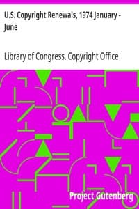 U.S. Copyright Renewals, 1974 January - June