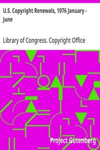 Cover of U.S. Copyright Renewals, 1976 January - June