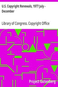 Cover of U.S. Copyright Renewals, 1977 July - December