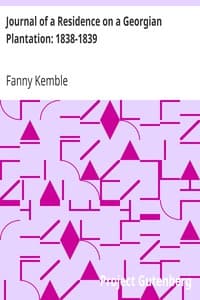 Cover of Journal of a Residence on a Georgian Plantation: 1838-1839