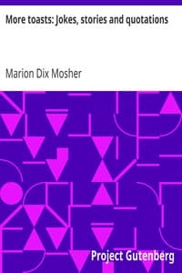 Cover of More toasts: Jokes, stories and quotations
