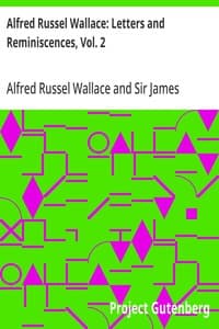 Cover of Alfred Russel Wallace: Letters and Reminiscences, Vol. 2