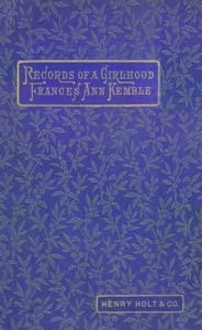 Cover of Records of a Girlhood