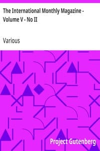 Cover of The International Monthly Magazine - Volume V - No II