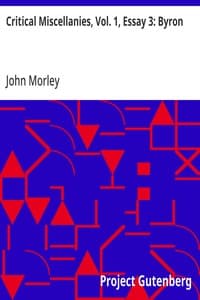 Critical Miscellanies, Vol. 1, Essay 3: Byron