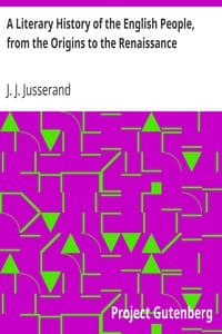 Cover of A Literary History of the English People, from the Origins to the Renaissance