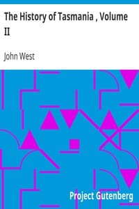 Cover of The History of Tasmania , Volume II