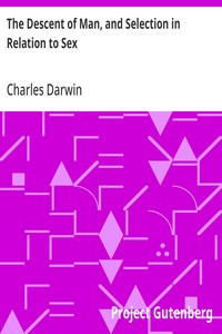 Cover of The Descent of Man, and Selection in Relation to Sex