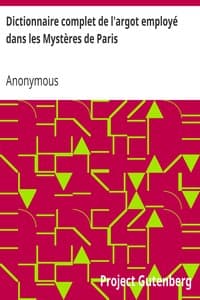 Cover of Dictionnaire complet de l'argot employé dans les Mystères de Paris
