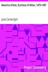 Cover of Beatrice d'Este, Duchess of Milan, 1475-1497