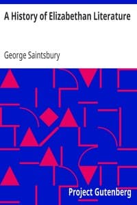 Cover of A History of Elizabethan Literature