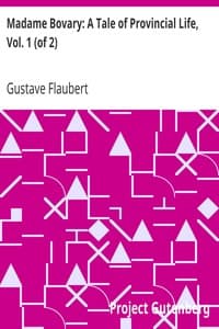 Cover of Madame Bovary: A Tale of Provincial Life, Vol. 1 (of 2)