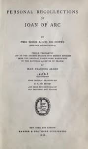 Cover of Personal Recollections of Joan of Arc — Volume 1