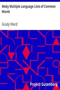 Cover of Moby Multiple Language Lists of Common Words