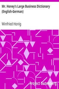 Cover of Mr. Honey's Large Business Dictionary (English-German)
