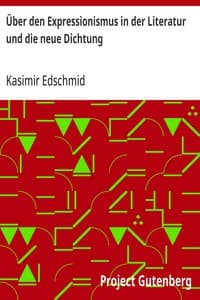 Cover of Über den Expressionismus in der Literatur und die neue Dichtung