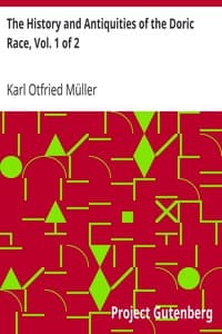 Cover of The History and Antiquities of the Doric Race, Vol. 1 of 2