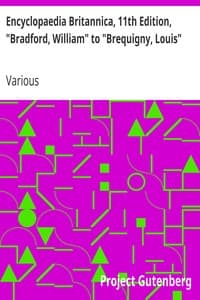Cover of Encyclopaedia Britannica, 11th Edition, "Bradford, William" to "Brequigny, Louis": Volume 4, Slice 4