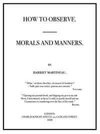 Cover of How to Observe: Morals and Manners