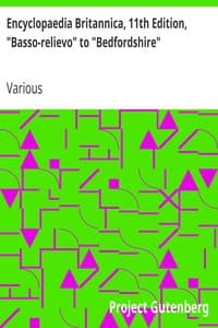 Cover of Encyclopaedia Britannica, 11th Edition, "Basso-relievo" to "Bedfordshire": Volume 3, Slice 4