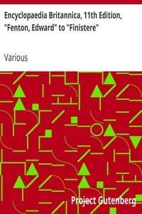 Cover of Encyclopaedia Britannica, 11th Edition, "Fenton, Edward" to "Finistere": Volume 10, Slice 3