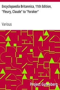 Cover of Encyclopaedia Britannica, 11th Edition, "Fleury, Claude" to "Foraker": Volume 10, Slice 5