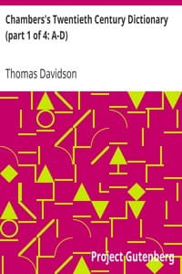 Cover of Chambers's Twentieth Century Dictionary (part 1 of 4: A-D)