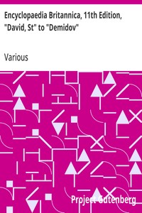 Cover of Encyclopaedia Britannica, 11th Edition, "David, St" to "Demidov": Volume 7, Slice 10
