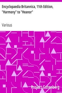 Cover of Encyclopaedia Britannica, 11th Edition, "Harmony" to "Heanor": Volume 13, Slice 1