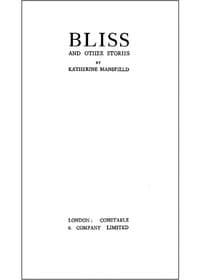 Cover of Bliss, and other stories