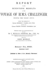 Cover of Report on the Radiolaria Collected by H.M.S. Challenger During the Years 1873-1876, Second Part: Subclass Osculosa; Index: Report on the Scientific Results of the Voyage of H.M.S. Challenger During the Years 1873-76, Vol. XVIII