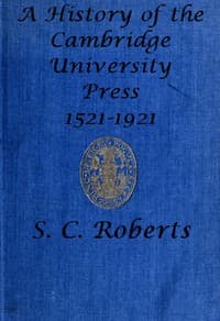 Cover of A History of the Cambridge University Press, 1521-1921