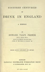 Cover of Nineteen Centuries of Drink in England: A History