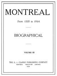 Cover of Montreal from 1535 to 1914. Vol. 3. Biographical