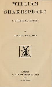 Cover of William Shakespeare: A Critical Study