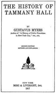 Cover of The History of Tammany Hall: Second Edition