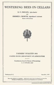 Wintering Bees in Cellars