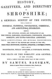 Cover of History, Gazetteer, and Directory of Shropshire [1851]