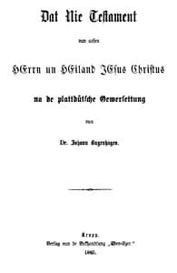 Cover of Dat Nie Testament vun unsen Herrn un Heiland Jesus Christus: na de plattdütsche Oeversettung vun Dr. Johann Bugenhagen
