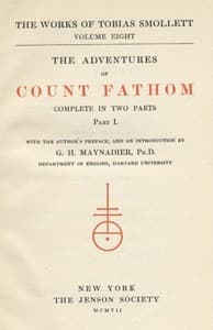 Cover of The Adventures of Ferdinand Count Fathom — Complete