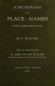 Cover of Geographical etymology: a dictionary of place-names giving their derivations