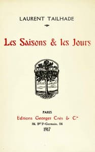 Cover of Les saisons & les jours