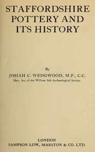 Cover of Staffordshire pottery and its history