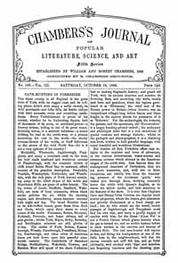 Cover of Chambers's Journal of Popular Literature, Science, and Art, fifth series, no. 146, vol. III, October 16, 1886