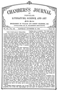 Cover of Chambers's Journal of Popular Literature, Science, and Art, Fifth Series, No. 150, Vol. III, November 13, 1886