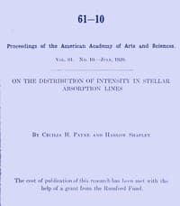 Cover of On the distribution of intensity in stellar absorption lines
