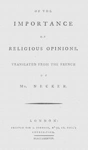 Of the importance of religious opinions