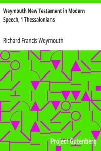 Cover of Weymouth New Testament in Modern Speech, 1 Thessalonians