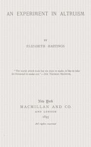 Cover of An Experiment in Altruism